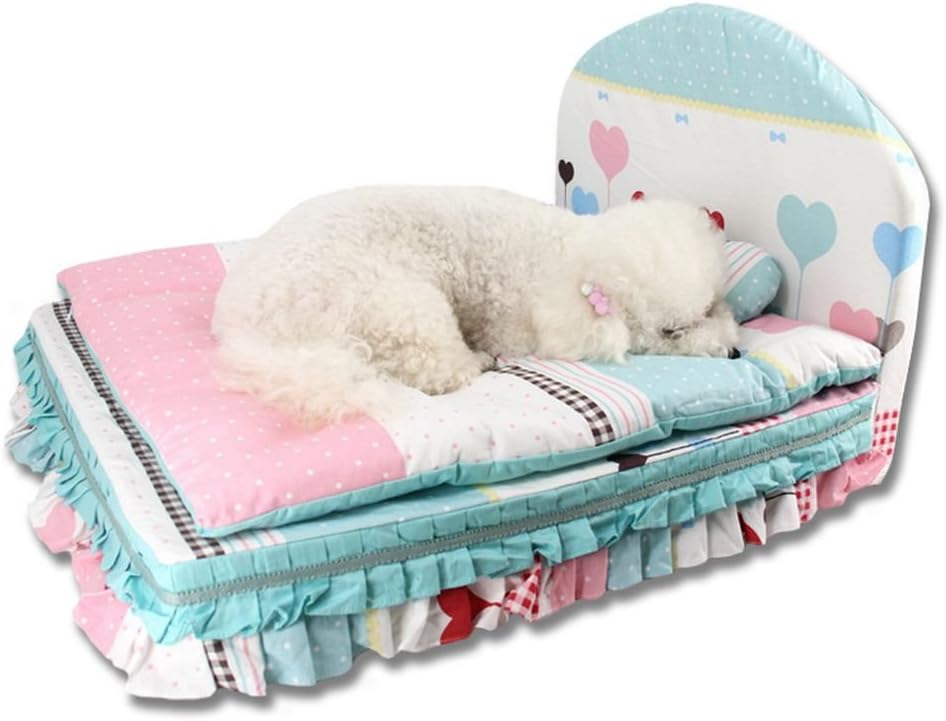 Leowow Washable (Set of 3) Pet Bed, Quilt and Pillow, Small Big Large Dog Bed House Set Pet Cat Luxury Princess Sofa Bed Kennel Golden Retriever Bed Comfortable Soft Pet Sofa Pet Beds