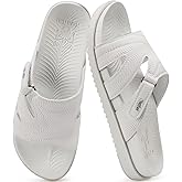 KuaiLu Womens Dressy Orthopedic Sandals Lightweight Cushion Foam Slides Sport Recovery Walking Slippers with Plantar Fasciitis Arch Support