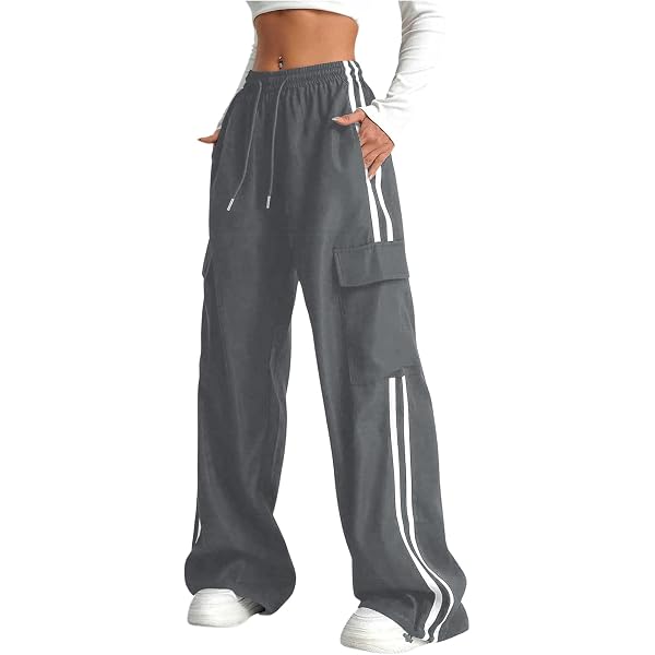 Verdusa Women's Plus Size Cargo Pants - High Waist, Drawstring, Loose Fit With Flap Pockets