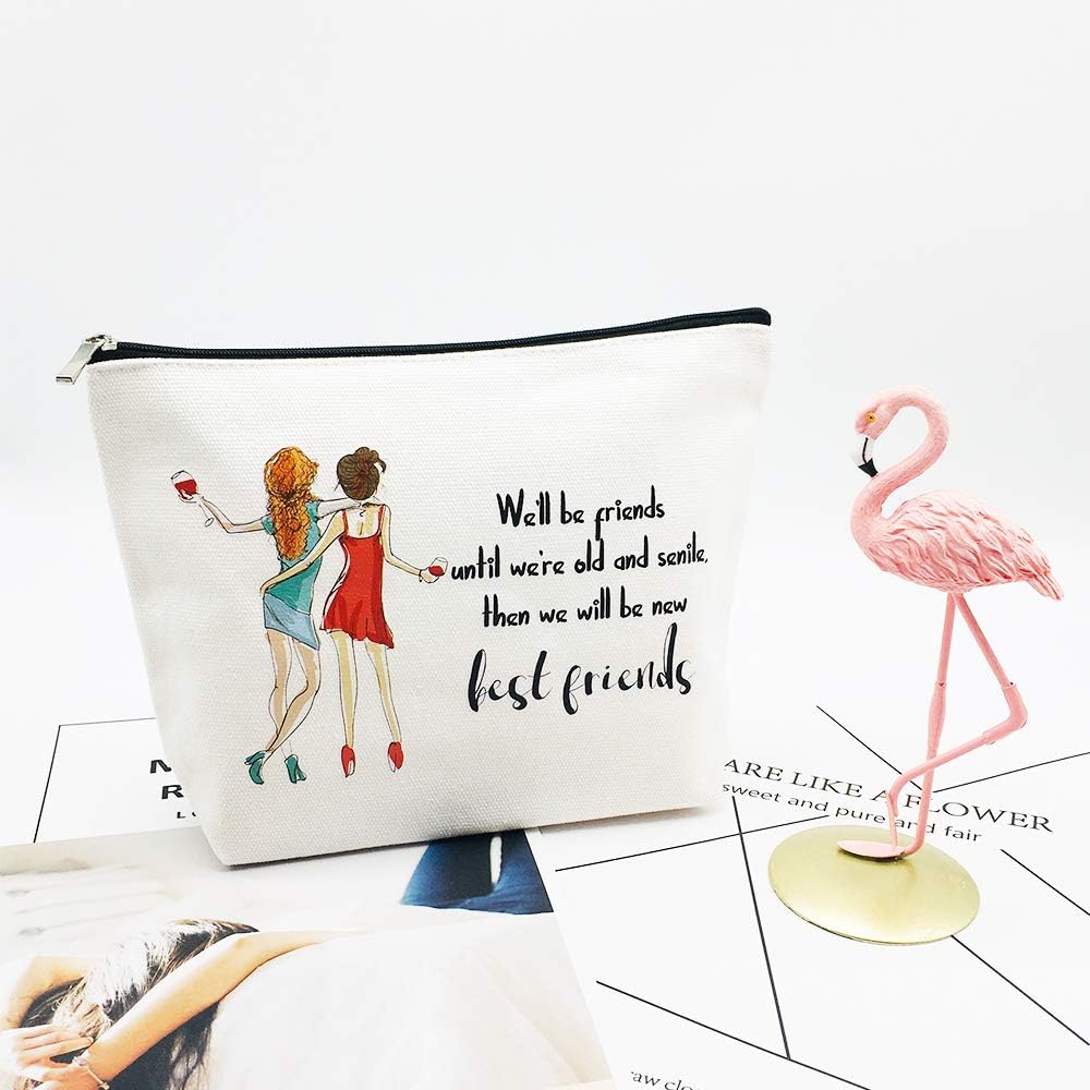 Friendship Gifts: Personalized Makeup Bag Pouch for Women - Birthday, Christmas, White, 26*20*0.6cm - Image 4