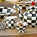 Little Pitcher – Stainless Steel Enamel Courtly Check - Black and White ,Little Coffee Creamer -4