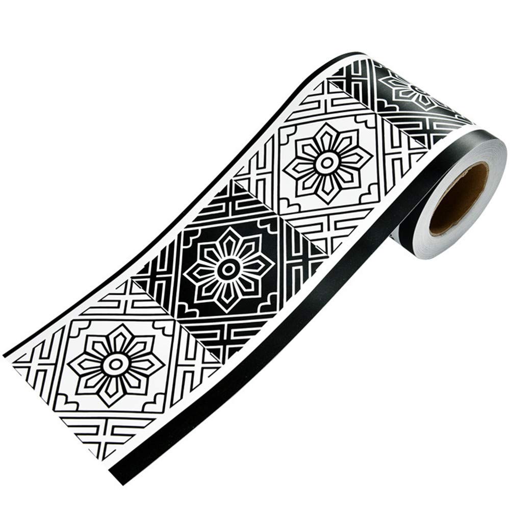 1 Roll Geometric Wallpaper Waterproof Wallpaper Border 3D Pattern Wall Paper Decoration Removable Self-Adhesive Kitchen Bathroom Tile Sticker