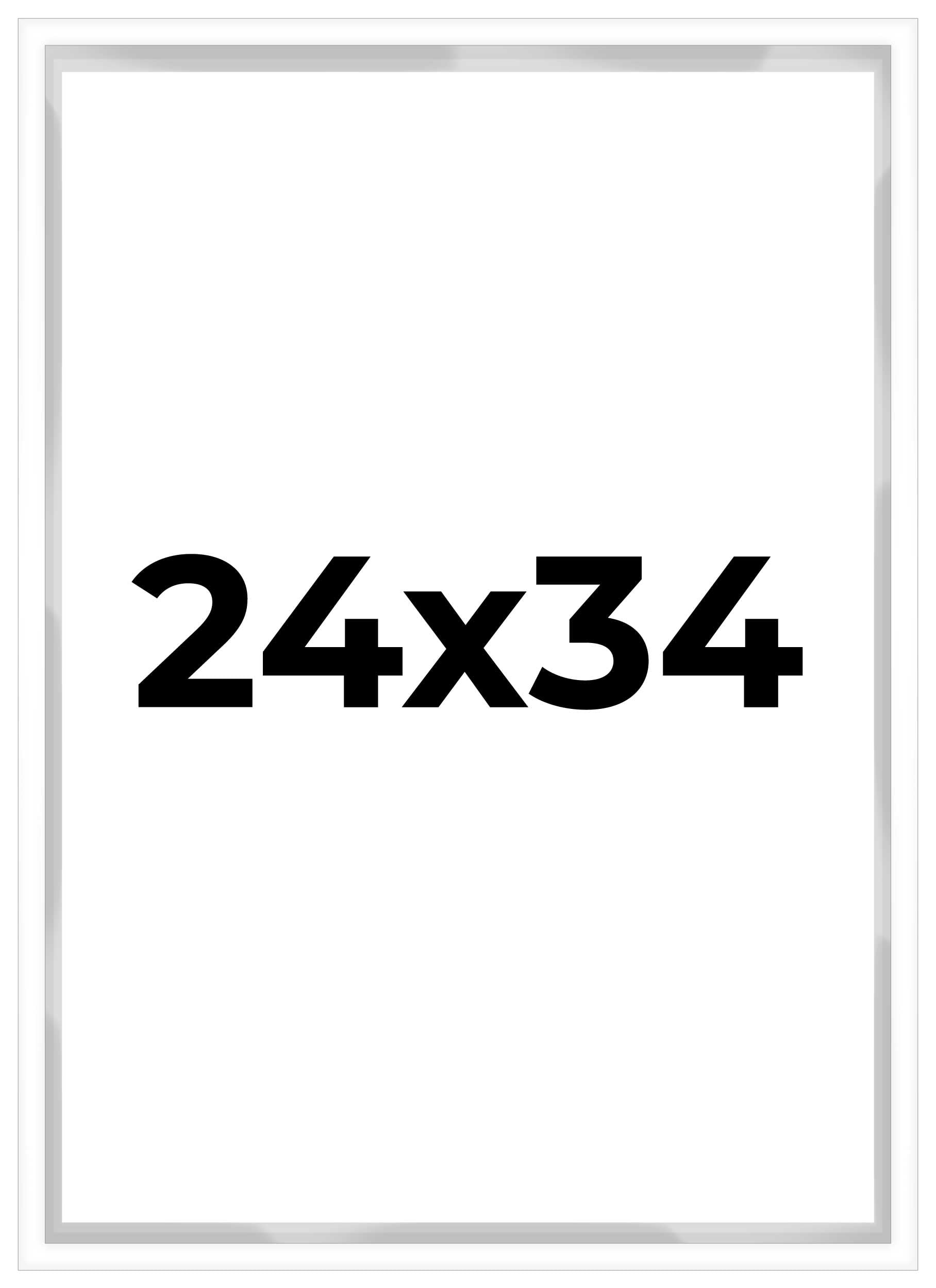 24x34 Shadow Box White Contemporary Frame