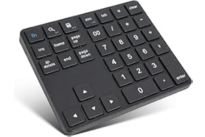 Zunate 35 Keys Wireless Number Pad, Wireless Number Pad Bluetooth 5.0, Financial Accounting Rechargeable Number Keyboard for 