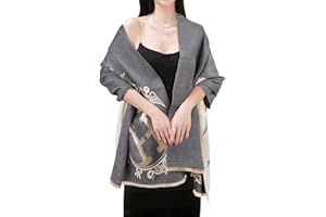 EXTREE Scarfs for Women Pashmina Silky Shawl Wrap for Evening Dressing Blanket Open Front Poncho Cape