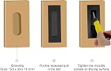 Malimali 2 Pack Stainless Steel Recessed Sliding Door Handles 150mm Matte Black view 7