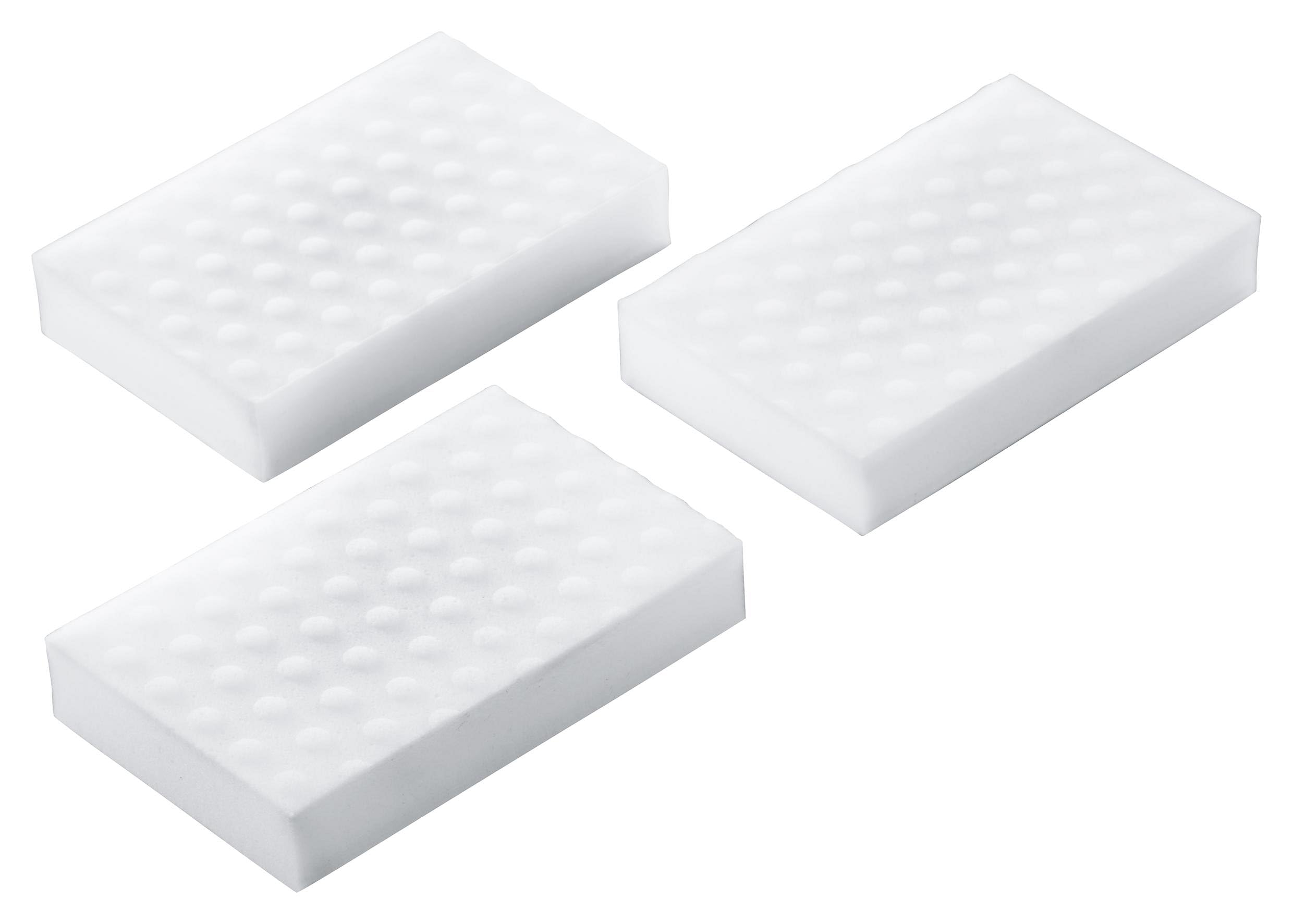 GROHE Kitchen Sink Cleaning Sponge Accessory (Dual-Sided for Gentle and Tough Cleaning, Ergonomic Design for Convenience, Pack of 3), Size 110x70x22 mm, White, 40752L00