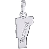 Jewels By Lux Sterling Silver Unisex American States Vermont Charm Pendant