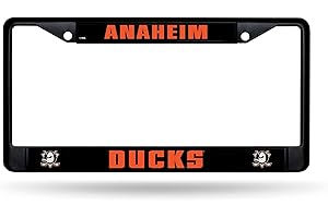 Rico Industries NHL Hockey Anaheim Ducks Black License Plate Frame 12" x 6"