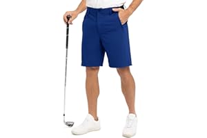 Rdruko Men's Golf Shorts Stretch Dry Fit 9" Lightweight Casual Dress Work Shorts with Pockets