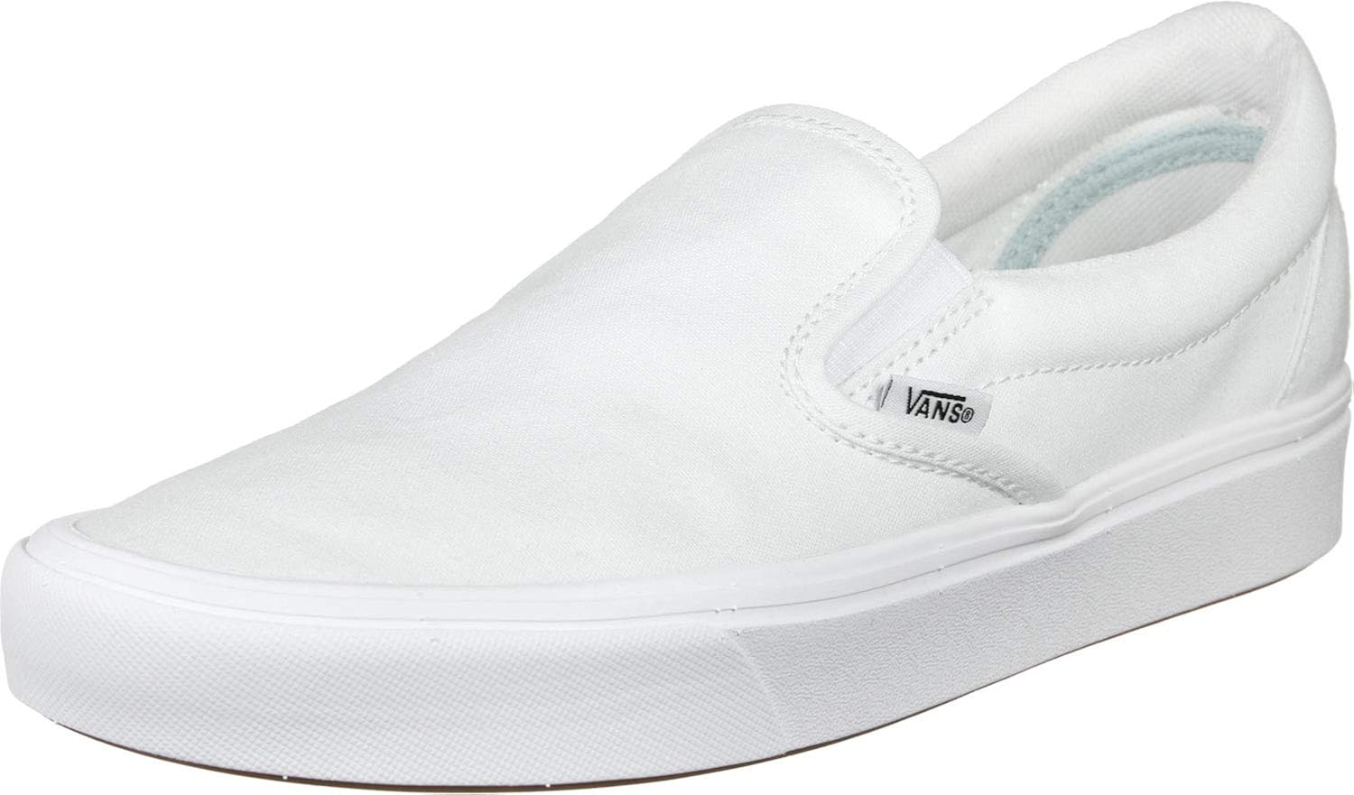 vans comfycush slip on white