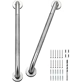 Grab Bars for Shower 2 Pack 18-Inch, Stainless Steel Anti-Slip Safety Shower Handle for Elderly Bathroom Wall Support Handicap Handicap Grab Bars for Seniors, Brushed Nickel