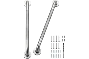 HOME EXPERT Grab Bars for Shower 2 Pack 18-Inch, Stainless Steel Anti-Slip Safety Shower Handle for Elderly Bathroom Wall Support Handicap Handicap Grab Bars for Seniors, Brushed Nickel