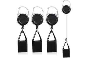 AJCOTAHM 4 PCS Lighter Leash, Retractable Pants Lighter Clip, Anti Lost Lighters Cover Convenience Belt Leash Keychain