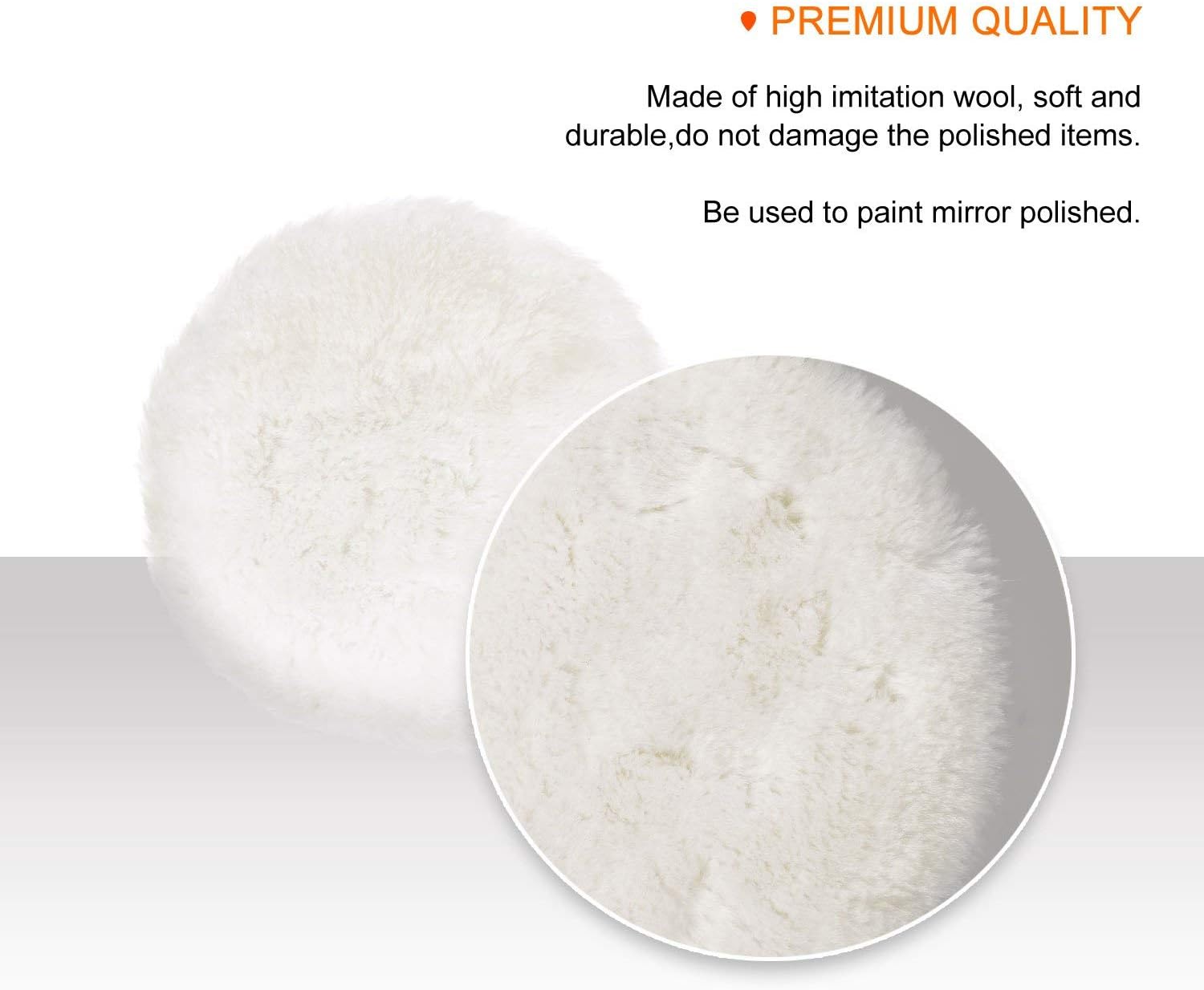 SPTA 6 Pcs 6 Inch Polishing Buffer Wool and Wheel Polishing Pad Woolen Polishing Waxing Pads Kits with Backing Plate for Car Polisher: Automotive