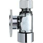 Keeney 2059PCLF 1/2-Inch FIP by 1/2-Inch O.D. Quarter Turn Straight Valve, Chrome