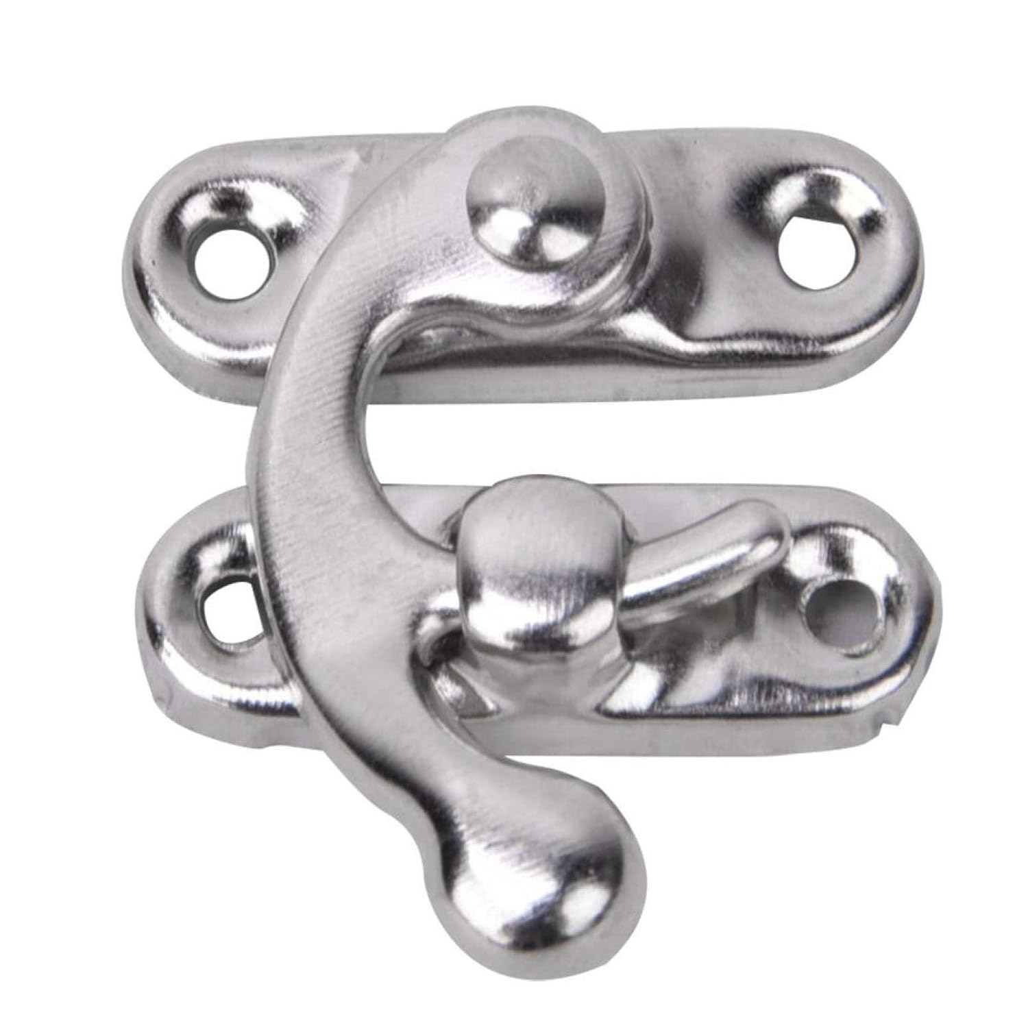 Buckle Latch Hook, Hasp Horn Lock Durable for Jewelry Gift Boxes(Silver