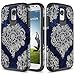 Galaxy S4 Case, TownShop Moroccan Floral Design Hard Impact Dual Layer Shockproof Bumper Case For Samsung Galaxy S4 (i9500)
