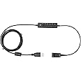 VoiceJoy USB Adapter Compatible with Any Plantronics or VoiceJoy Wired Headset with a QD and Includes Volume Control and Mute Functionality (Connect Headset to PC, Laptop and Softphones)
