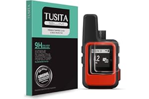 TUSITA [2-PACK] Tempered Glass Screen Protector Bundle Compatible with Garmin inReach Mini 2 - HD Clarity Protective Film - H
