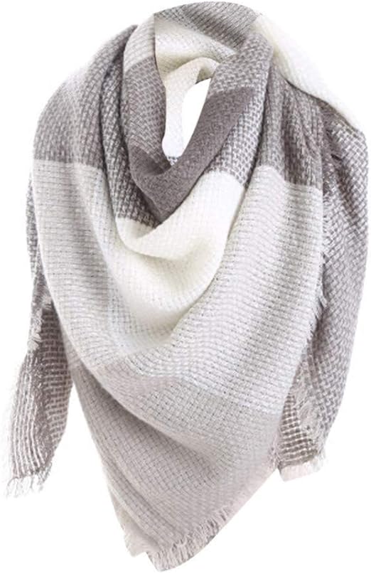 Yolefan Scarves Color matching grid Printing Long Women Scarves Ladies