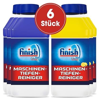 Finish Maschinenpfleger, Spülmaschinenreiniger, 6er Mixkarton (6x 250ml), 3x Classic & 3x Citrus Variante