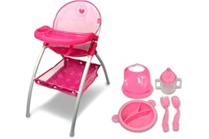 Anivia Baby Doll High Chair, Toy High Chair for Baby Doll (DH010A Pink)
