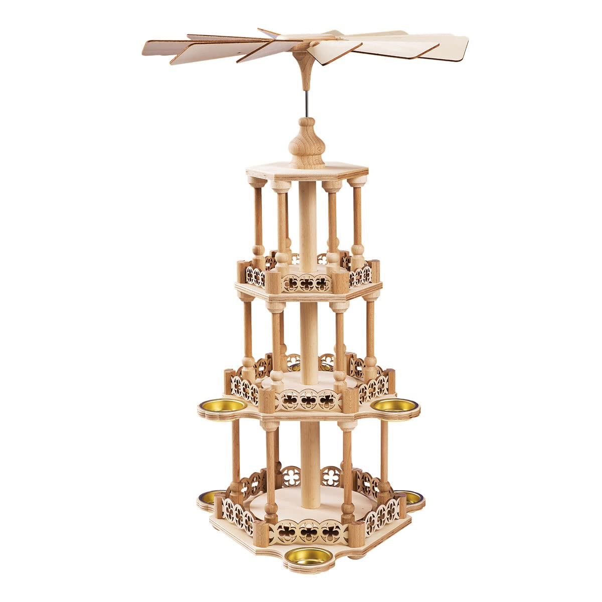 Saico Large Pyramid Kit, Wood, Brown, 50 x 30 x 30 cm