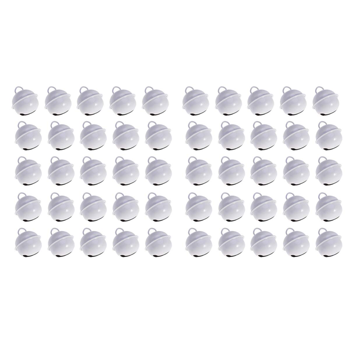 Wakauto 50 Pcs 0.87 Inch Colored Iron Jingle Bells for Christmas Tree Decorations Diy Crafts Party Ornaments