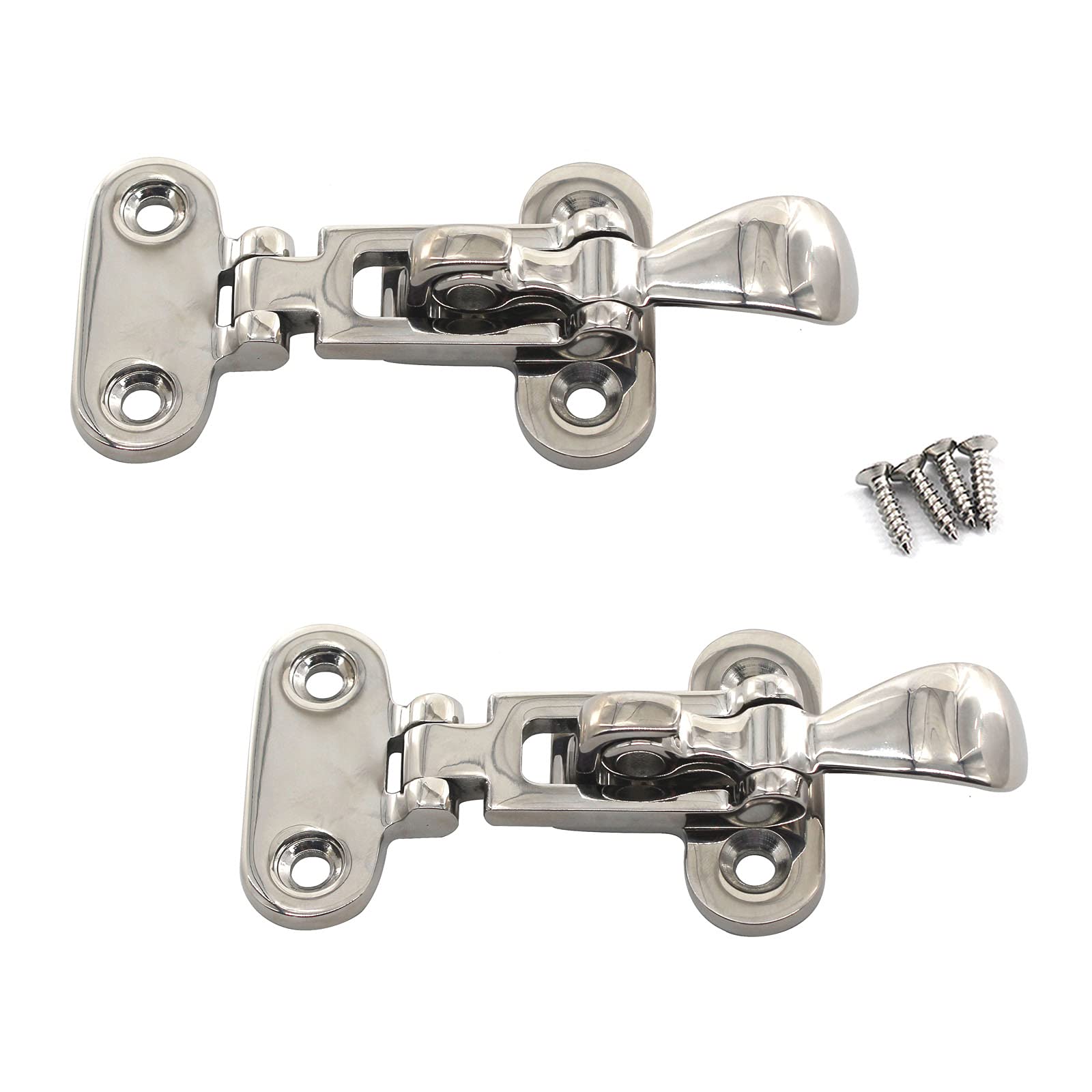 316 Stainless Steel Hasp Door Buckle Door Clasp Latch Bolt Lock (2 Pieces)
