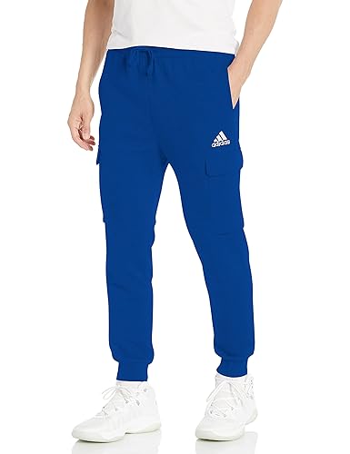 adidas Men's Essentials Fleece Regular Tapered Cargo Pants, Team