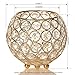 VINCIGANT Gold Decorative Bowl Candle Holders for Wedding Home Decor Dining Room Table Centerpieces,Sparkly Tea Light Candle Holders/Candelabra Vase for Christmas New Year Gifts