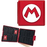 doepeBAE Switch Game Card Case, Portable Holder, Hard Shell Storage Case, Large Capacity Organizer with 12 Slots (M Red)