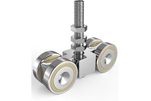 SD FACTORY 4 Wheel Trolley Assembly, Stable Welded Roller Trolley M10 Bolt for use with 1-5/8" Wide and All 1-5/8" or Taller Strut Channel Quiet and Stable Design (1)