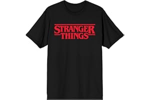 Bioworld Stranger Things Classic Logo Tee – Black Short Sleeve T-Shirt