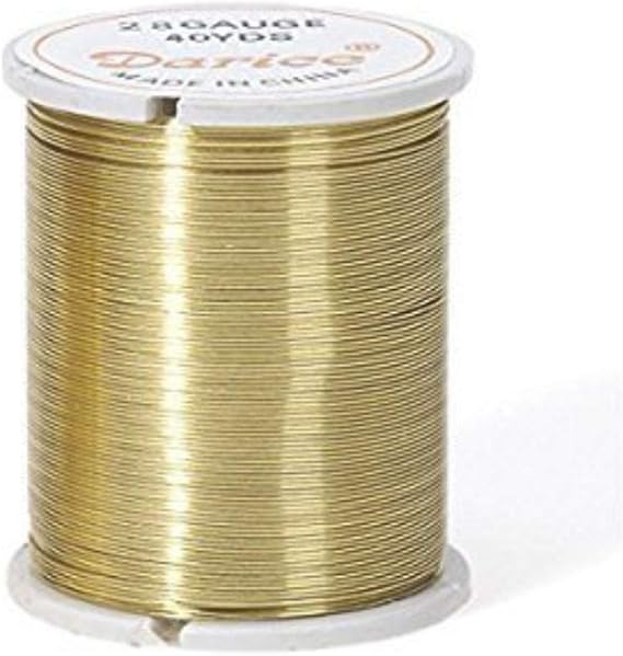 Beading Wire, 28 Gauge, Gold, 17 Yards (2Pack)