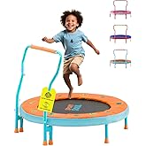SPORTSOUL Mini Trampoline for Kids 3-6 with Super Safe Foam Handle Bar | 3ft Toddler Trampoline Indoor with No-Gap Cover for Indoor and Outdoor