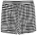 Latuza Women's Cotton Striped Pajama Shorts M Black