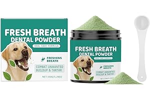 Dog Teeth Cleaning Powder, Dependable Breath Control, 186g, Dog Teeth Cleaning Powder D-og Cat Dentals Po-wder, Breath Freshe