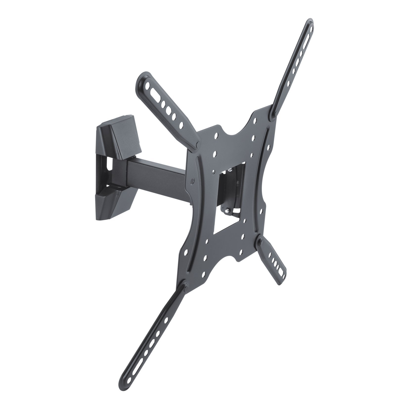 PureMounts FM10-400 Wall Mount for TVs with 66-132 cm (26-52 Inches), VESA: 400 x 400, Tilt: 3°/-10°, Swivel: +/-90°, Wall Clearance: 62-212 mm, Maximum Load 30 kg, Black