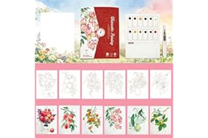 Adult Watercolor Pad 2-in-1 Creative Coloring and Sketching with Watercolor Paper Portable for Travel, Home, Art Workshops, S