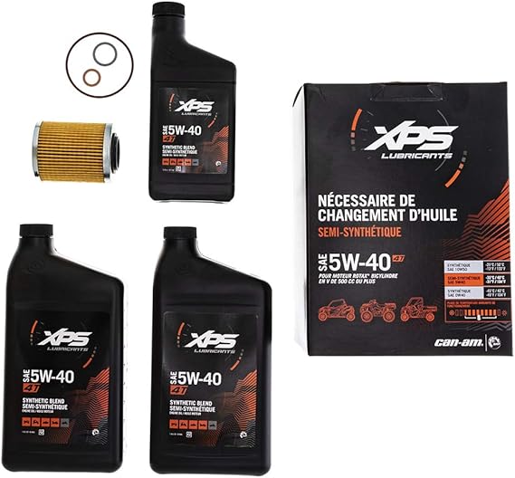 CANAM ATV/SXS 4T 5W40 Synthetic Blend Oil Change Kit for Rotax 500 cc