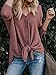 Womens Loose Fitting Henley Shirts Long Sleeve Button Down V Neck High Low Batwing Tops