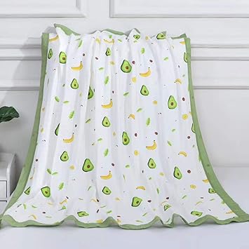 avocado muslin blanket