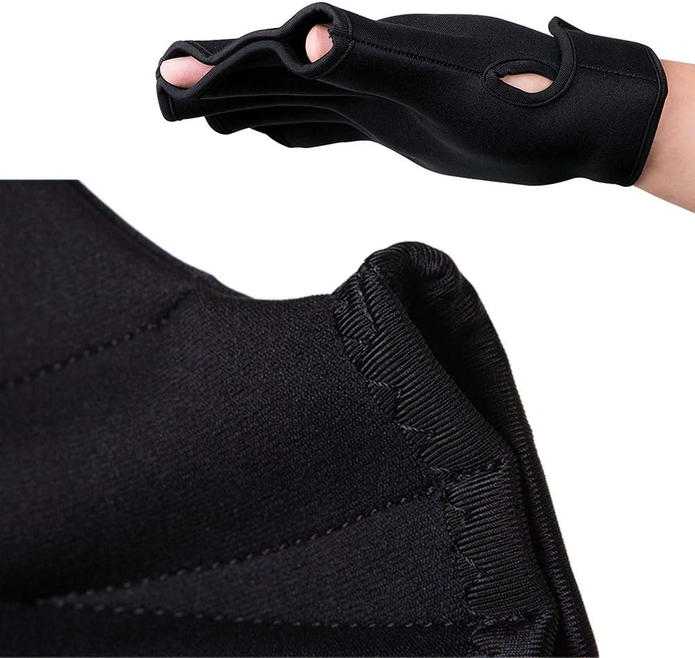 MansWill 1 Pair Aquatic Swimming Gloves, Frog Webbed Fitness Water Resistance Training Gloves/Neoprene Full Finger Gloves for Pool Playing Diving - Free Size : Sports & Outdoors