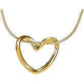 Rich London 18K Gold Plated Pendant Necklace for Women 16 to 18 Inch Adjustable Chain Cute Statement Trendy Elegance Charms Anniversary Birthday Valentine's Day Jewellery Gift.