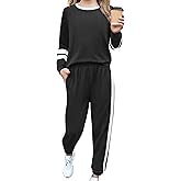 Zaclotre Girls 2 Piece Outfit Fall Long Sleeve Sweatshirt and Jogger Pants with Pockets Kids Tracksuit Sweatsuit Set