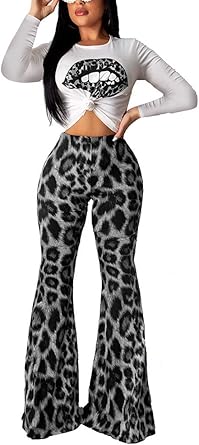 animal print flares