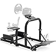 Marada Racing Simulator Cockpit fit for Logitech G27 G29 G920 G923, Fanatec, Thrustmaster T300RS T500R, Upright Stable Sim Racing Cockpit, without Wheel Pedal Shifter Seat