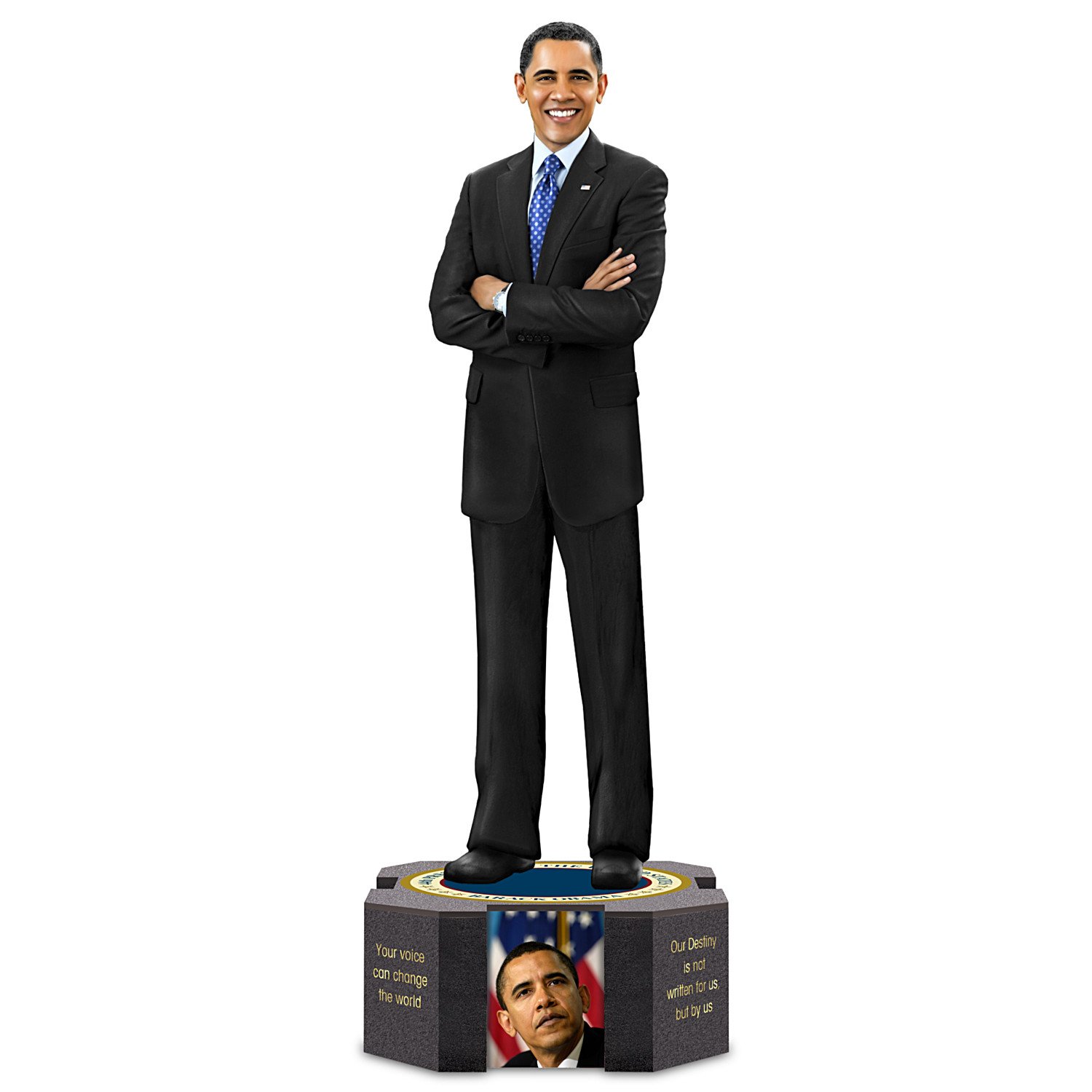 The Hamilton Collection Keith Mallett President Barack Obama Farewell Sculpture with Quotes and Photos